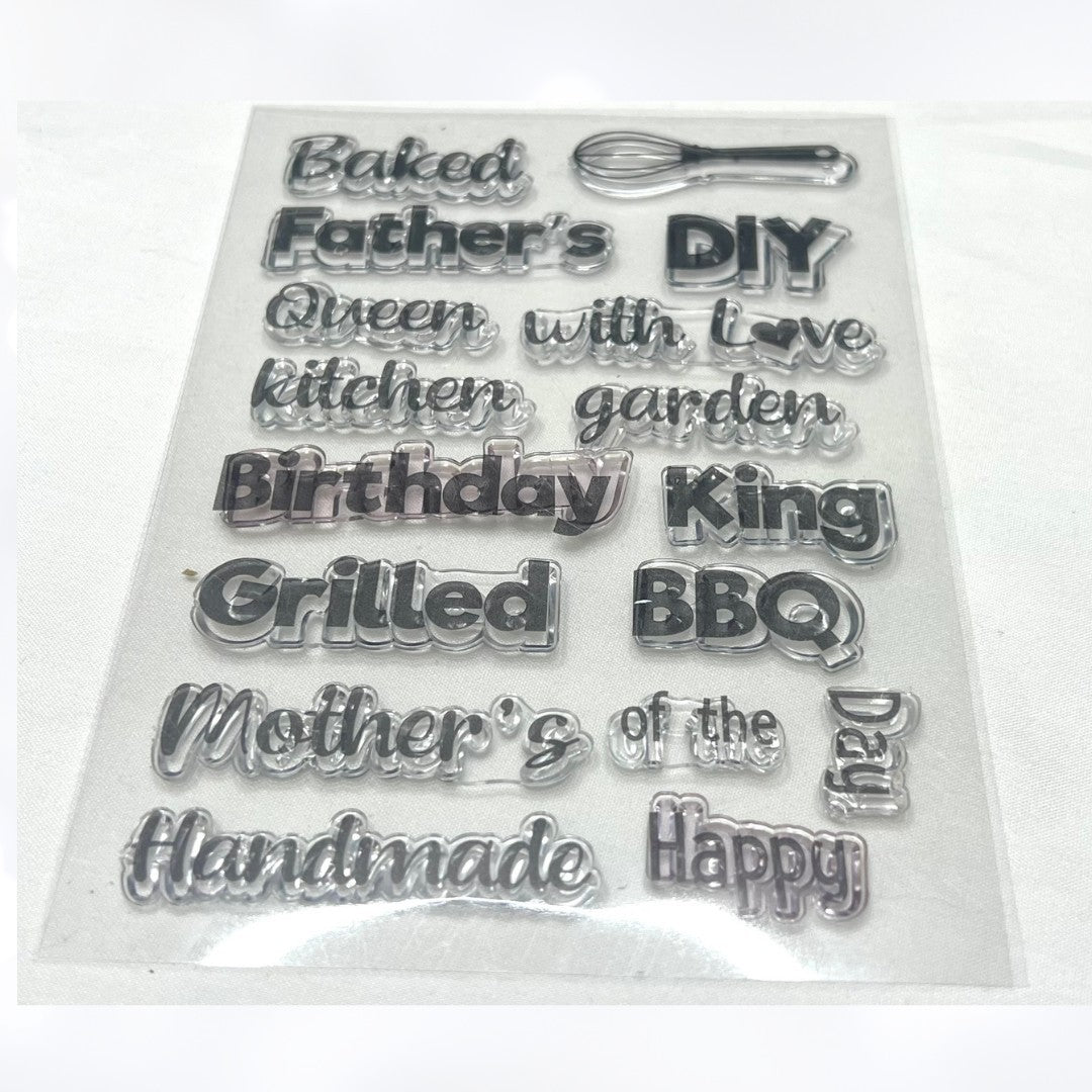 Gemini FANCY APRON Baking Mothers Day Fathers Day Rubber Stamps Dies