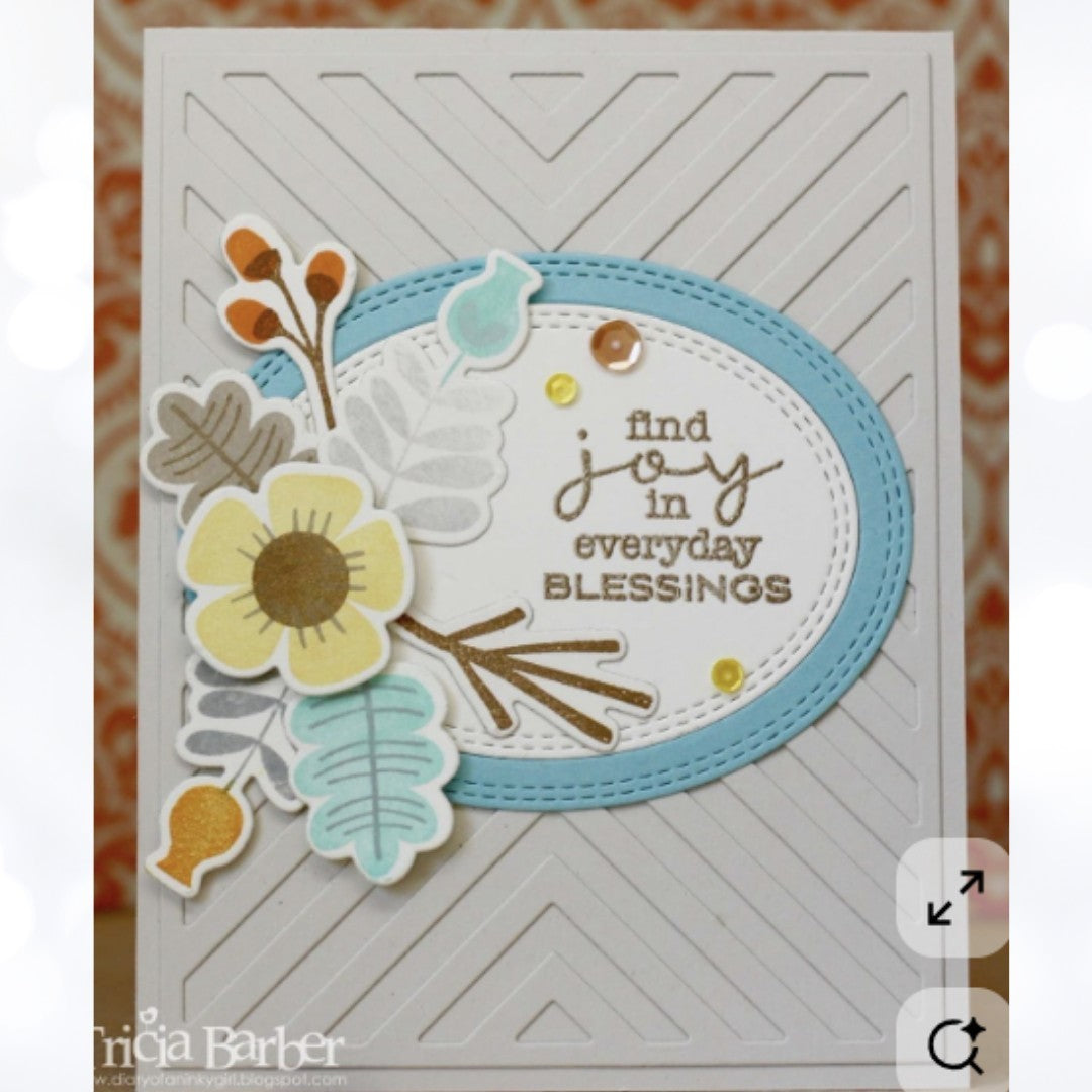 My Favorite Things FALL FLORALS Flowers Autumn 4x8 Rubber Stamps Dies