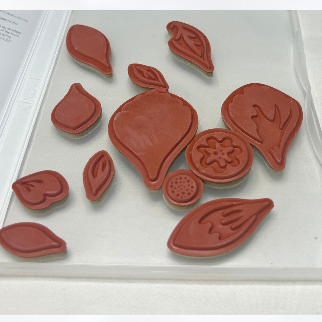 Stampin Up BUILD A BLOSSOM Flowers Rubber Stamps Punch