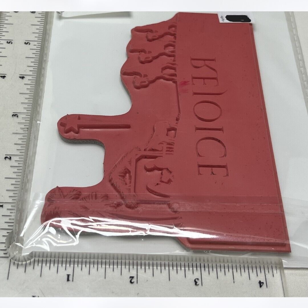 Taylored Expressions NATIVITY Background Christmas Religious Rubber Stamp Rare