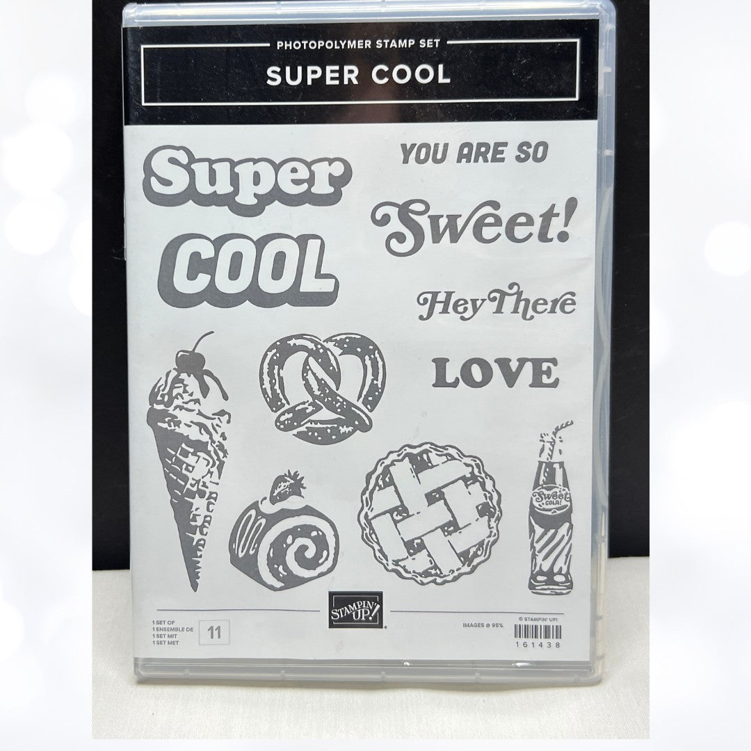 Stampin Up SUPER COOL Snacks Treats Food Ice Cream Soda Rubber Stamps