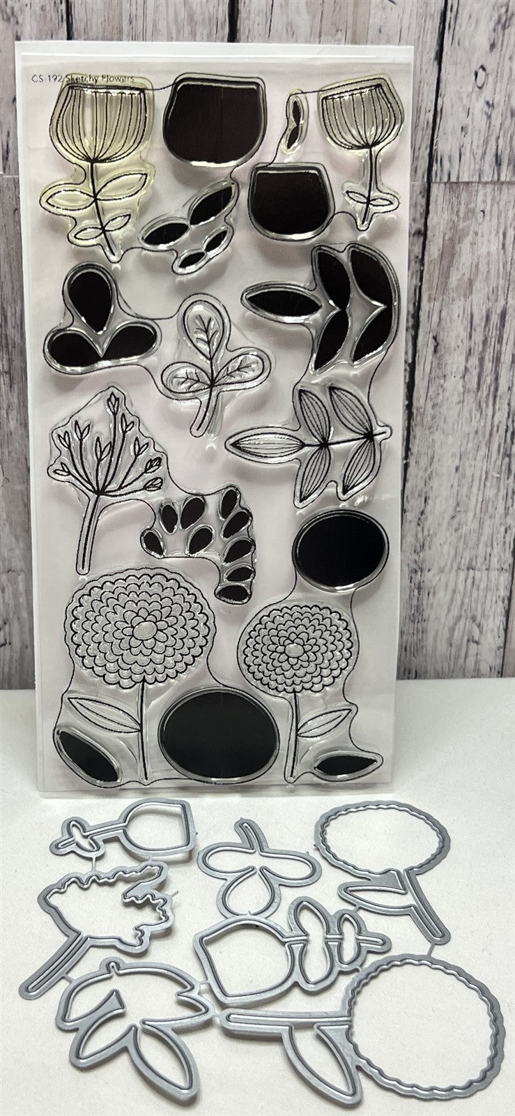 My Favorite Things SKETCHY FLOWERS Mixed Media Rubber Stamps Dies