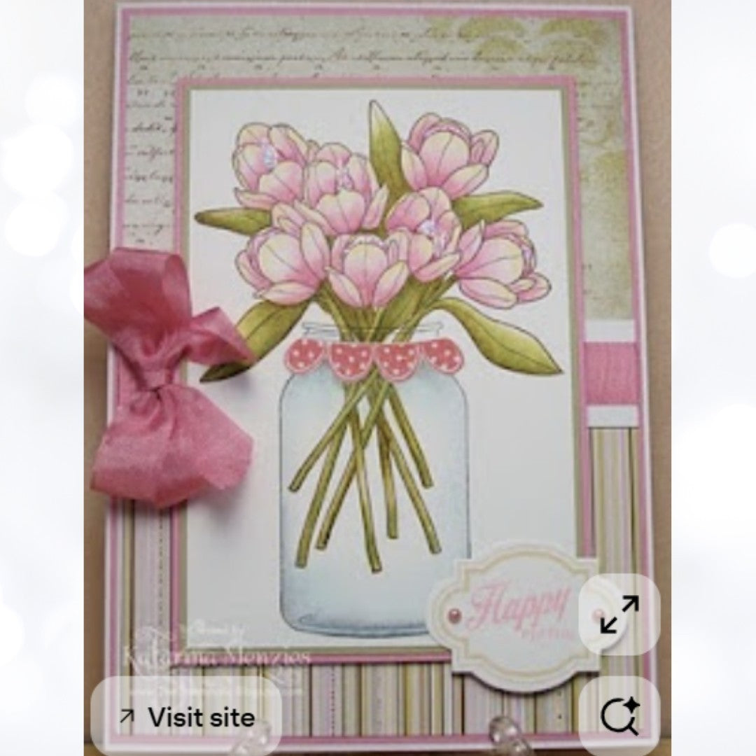 Papertrey Ink FRIENDSHIP JAR Spring Fillers Easter Valentine Rubber Stamps AS IS