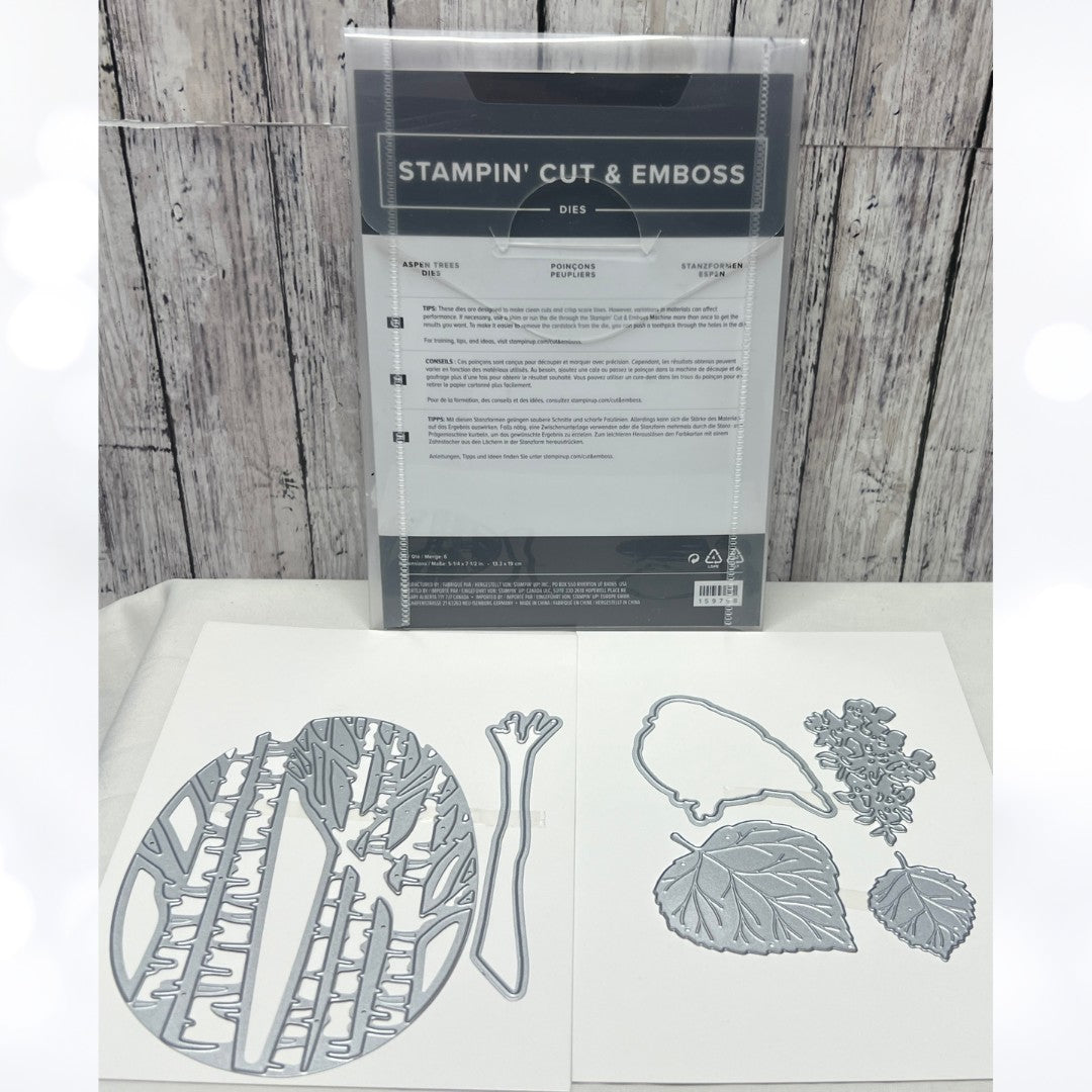 Stampin Up ASPEN TREES Bird Leaves Dies