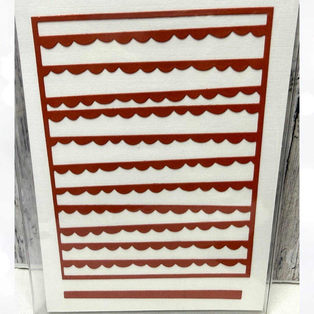 Papertrey Ink SCALLOPS Background Cover PLate Die