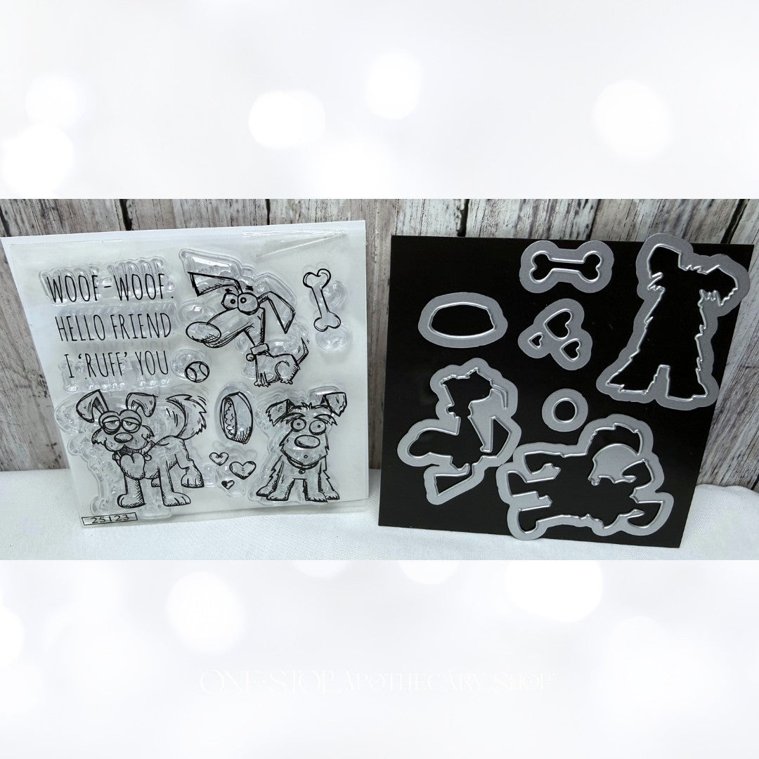 Tim Holtz DOGS Puppy Acrylic Rubber Stamps Dies