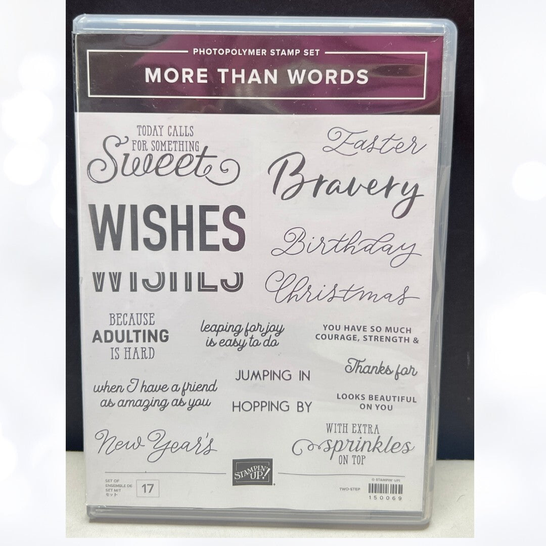 Stampin Up MORE THAN WORDS Sentiments Rubber Stamps