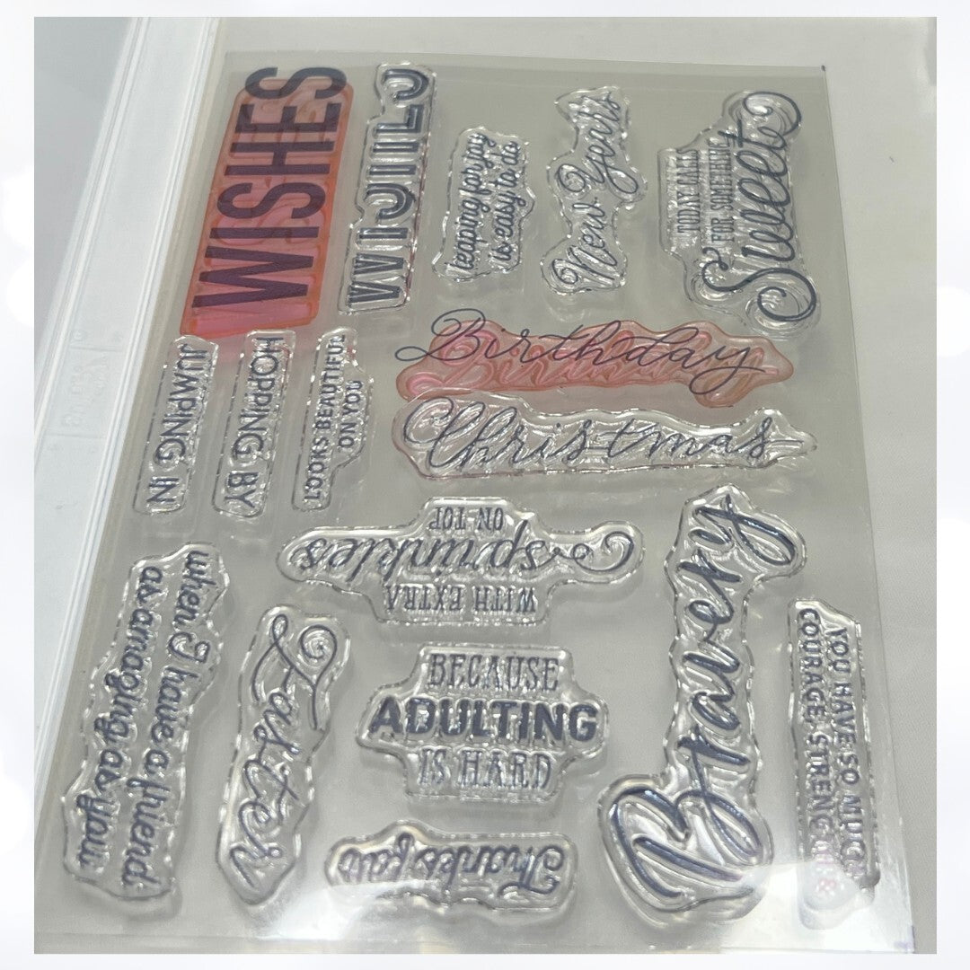 Stampin Up MORE THAN WORDS Sentiments Rubber Stamps