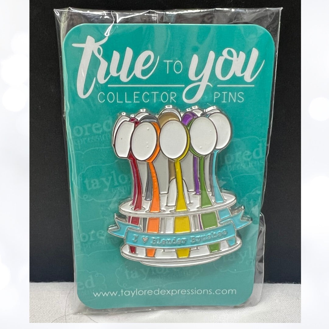 Taylored Expressions BLENDER BRUSHES Enamel Collector Pin Rare