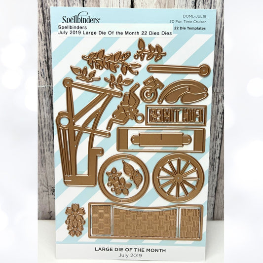 Spellbinders FUN TIME CRUISER 3D Bike Bicycle Large Dies of the Month July 2019