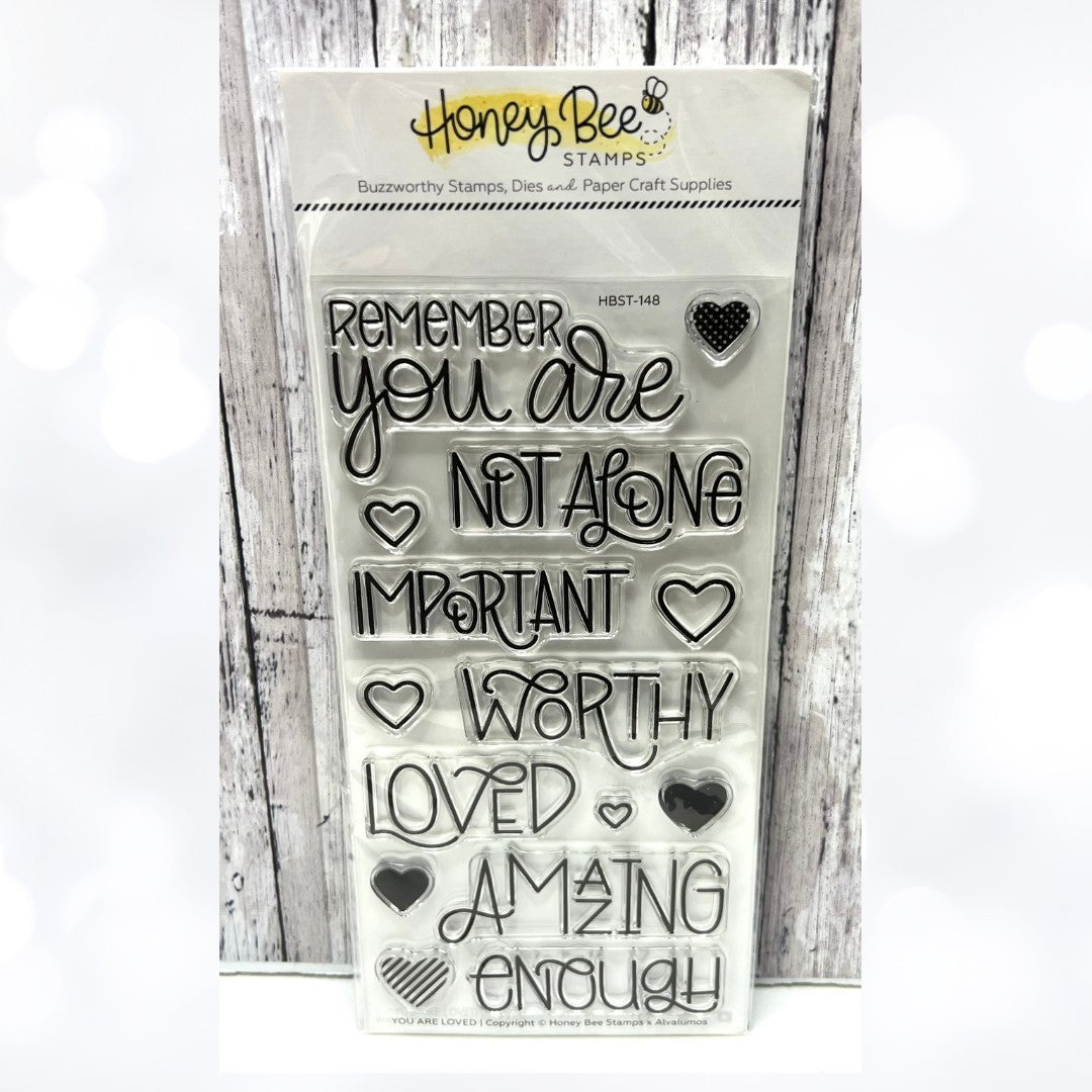 Honey Bee YOU ARE LOVED Encouragement Rubber Stamps