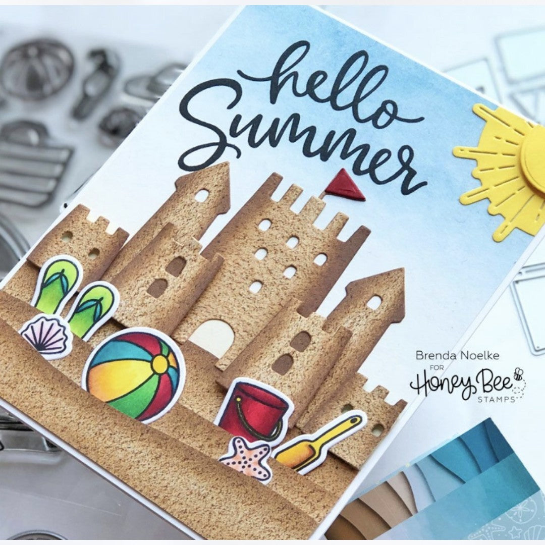 Honey Bee Stamps SAND CASTLE Builder Beach Summer Dies