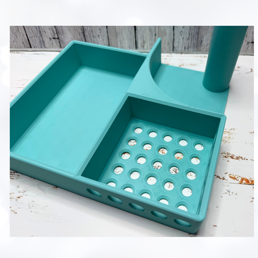 Crafty CLEAN-UP Station Organizer Holder 3D Printed TEAL