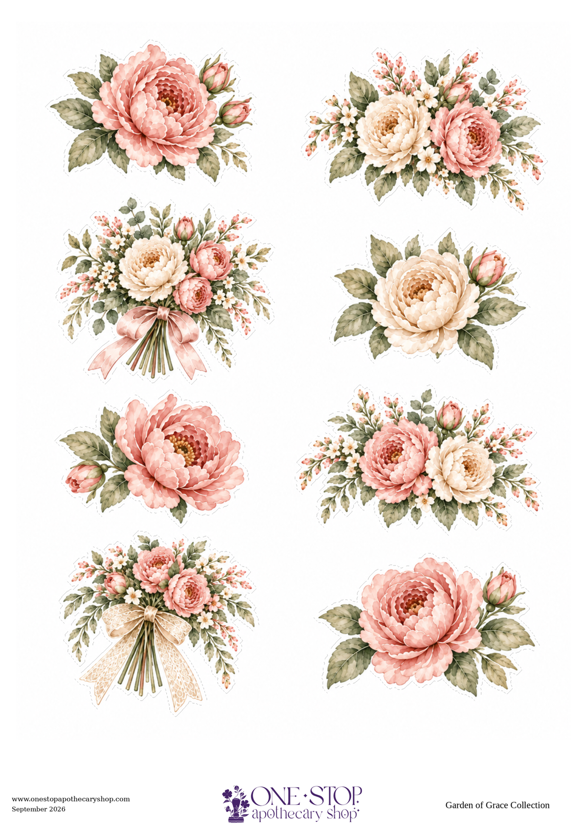 Garden of Grace PEONIES OF PRAISE Rice Paper