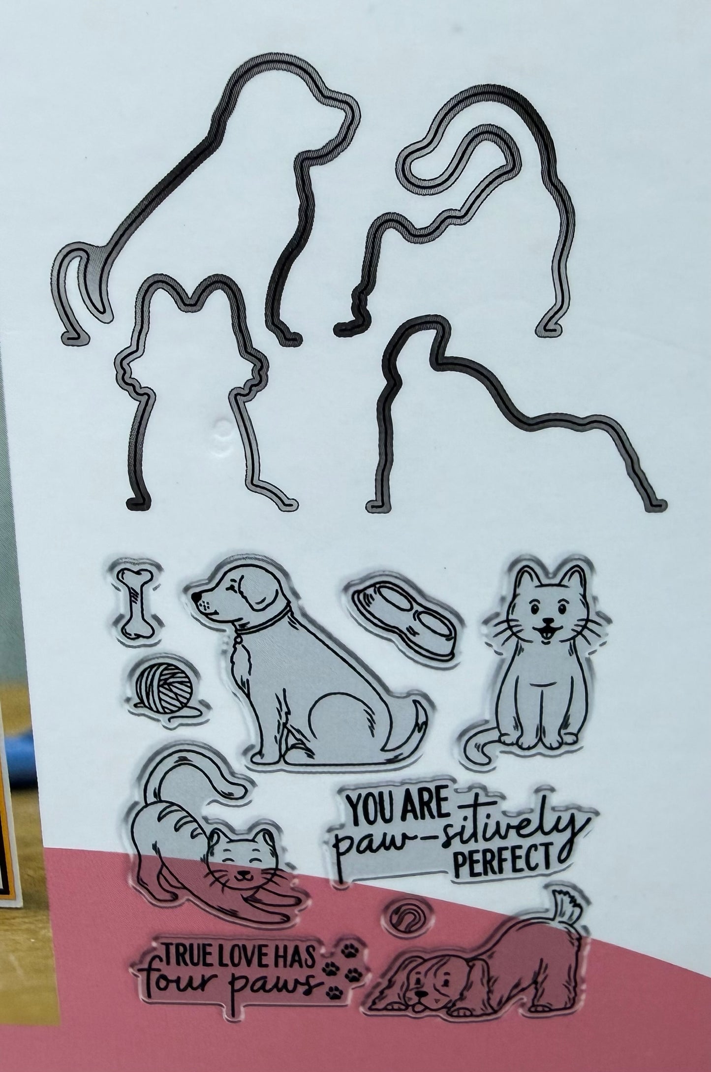 Crafter's Companion PAW-SITIVELY PERFECT Rubber Stamps & Dies