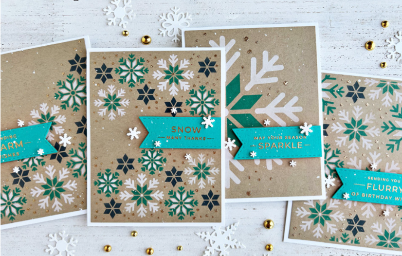 Taylored Expressions Create in Quads SNOWFLAKE Christmas Stencils