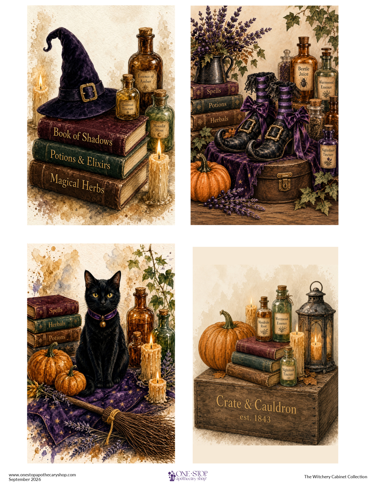The Witchery Cabinet BEWITCHED VIGNETTES Rice Paper