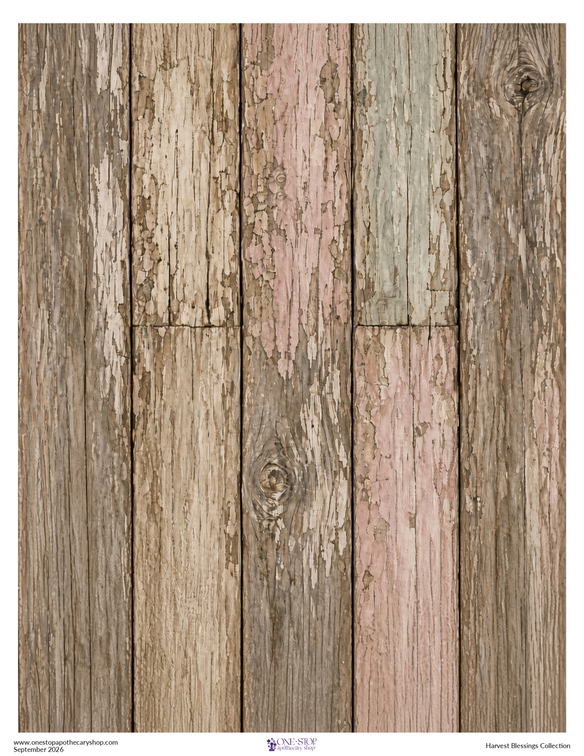 Harvest Blessings VINTAGE FARMHOUSE WOOD Rice Paper