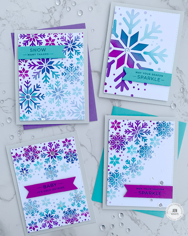 Taylored Expressions Create in Quads SNOWFLAKE Christmas Stencils