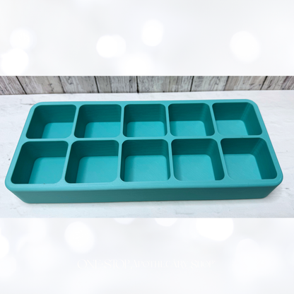 The INK SPRAY TRAY Organizer 3D Printed Teal 2oz Bottles