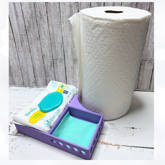 Crafty CLEAN-UP Station Organizer Holder 3D Printed PURPLE