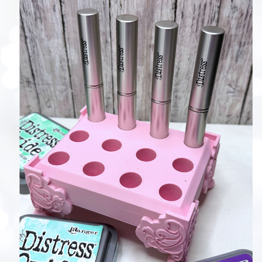 Pink Tim Holtz MINI BLENDING BRUSH Holder 3D Printed Organizer