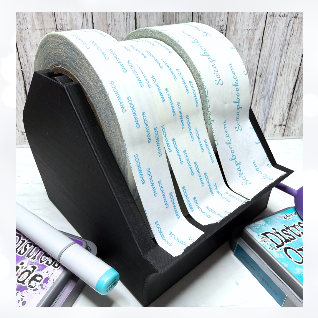 Medium BLACK TAPE DISPENSER 3D Printed Organizer Holder