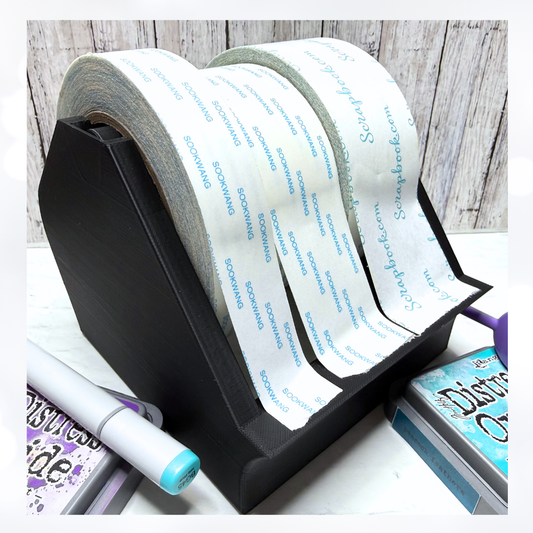 Medium BLACK TAPE DISPENSER 3D Printed Organizer Holder
