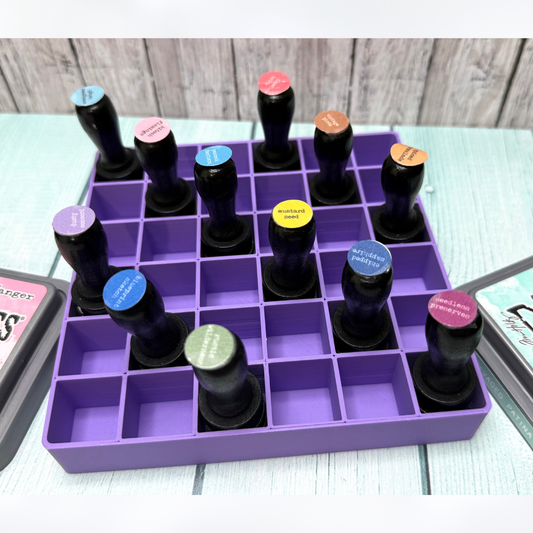 Tim Holtz 3D Printed PURPLE INK BLENDING TOOL Organizer MINI SIZE Holds 36