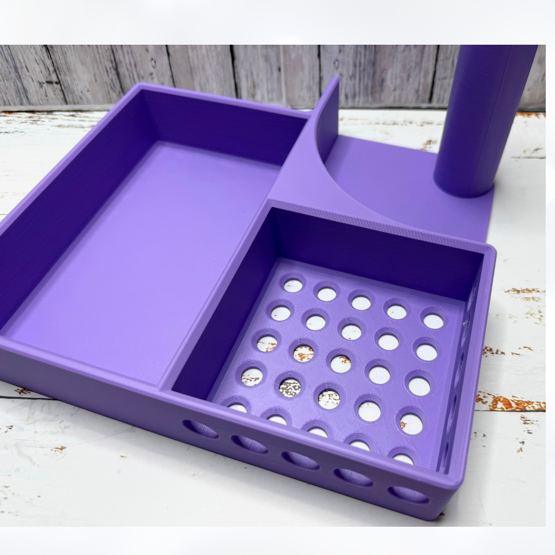 Crafty CLEAN-UP Station Organizer Holder 3D Printed PURPLE