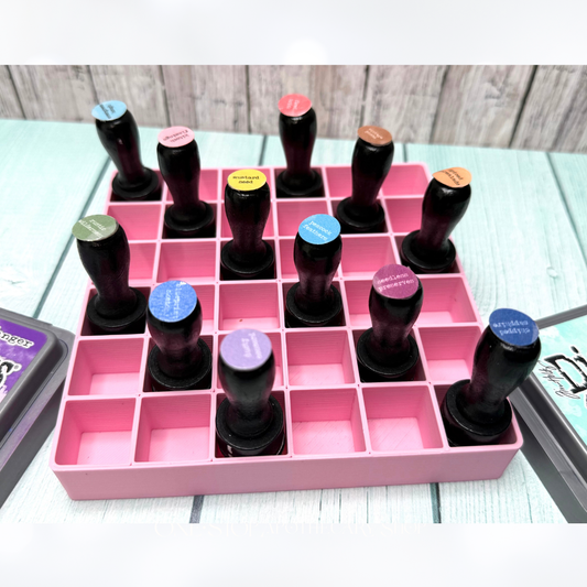 Tim Holtz 3D Printed PINK INK BLENDING TOOL Organizer MINI SIZE Holds 36