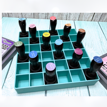 Tim Holtz 3D Printed TEAL INK BLENDING TOOL Organizer MINI SIZE Holds 36