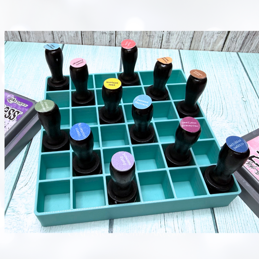 Tim Holtz 3D Printed TEAL INK BLENDING TOOL Organizer MINI SIZE Holds 36