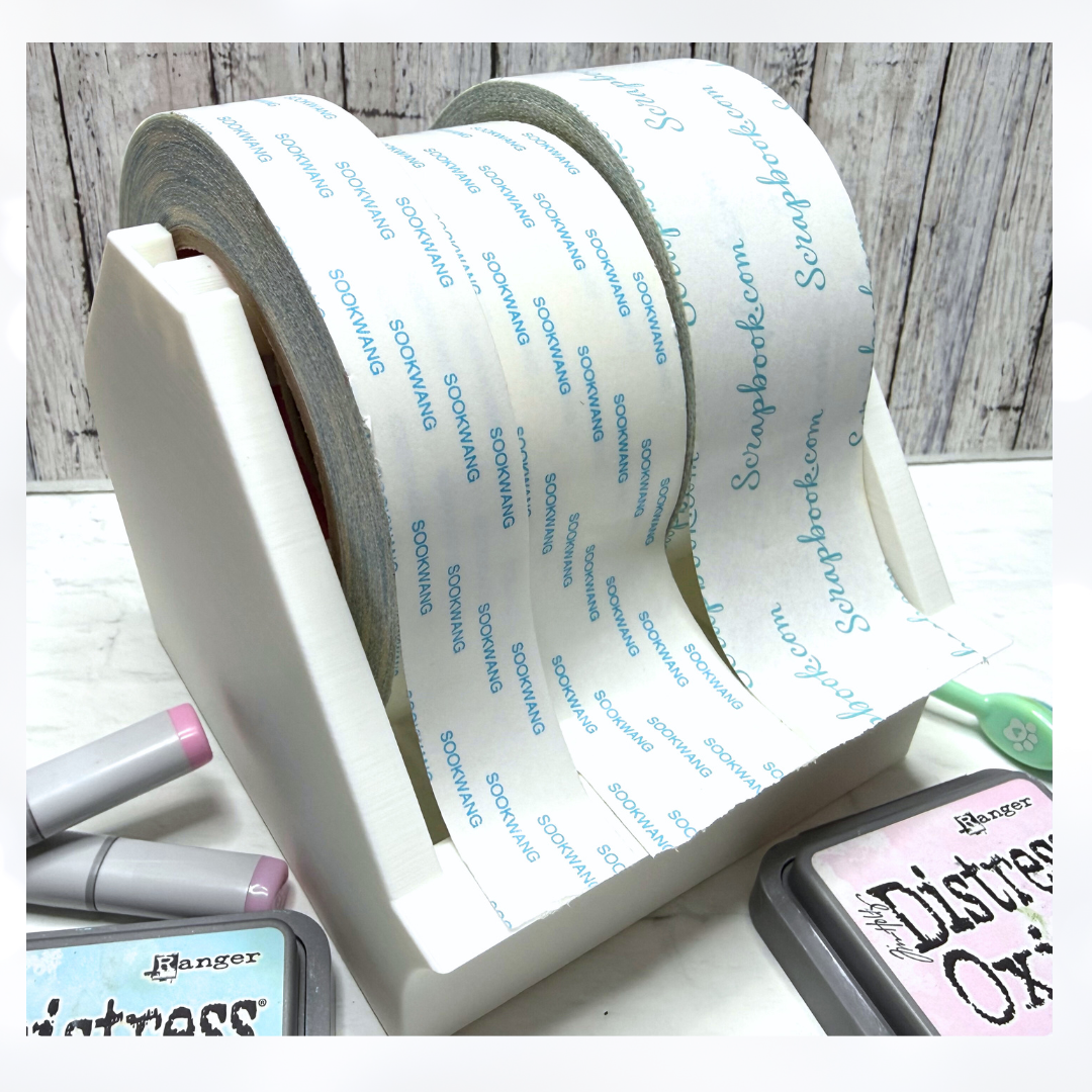 Medium WHITE TAPE DISPENSER 3D Printed Organizer Holder