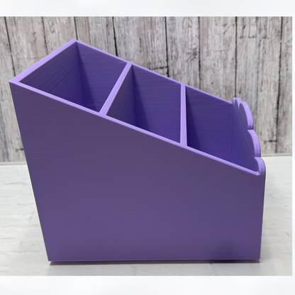 SCALLOPED CRAFTY CADDY Organizer 3D Printed PURPLE