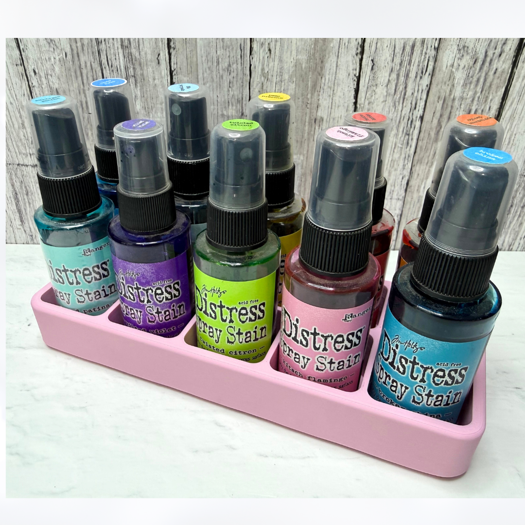 The INK SPRAY TRAY Organizer 3D Printed Pink 2oz Bottles