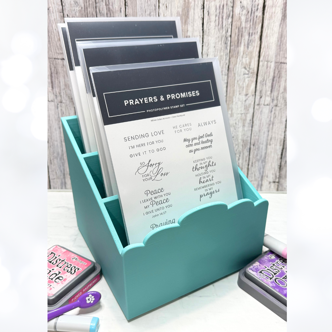 SCALLOPED CRAFTY CADDY Organizer 3D Printed