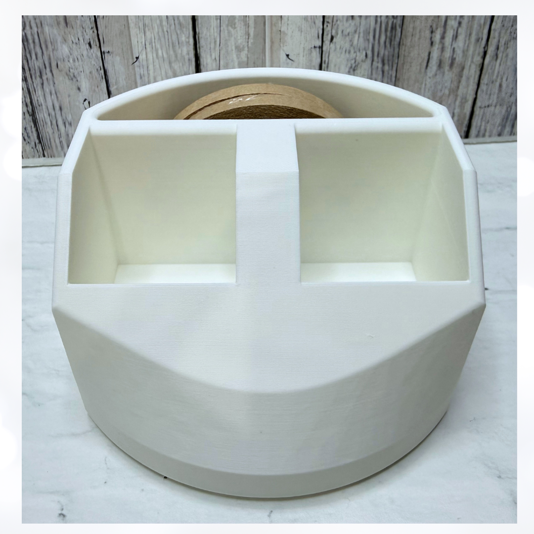 Double ATG Tape Gun Holder + Refill Stand 3D Printed WHITE
