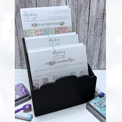 SCALLOPED CRAFTY CADDY Organizer 3D Printed BLACK