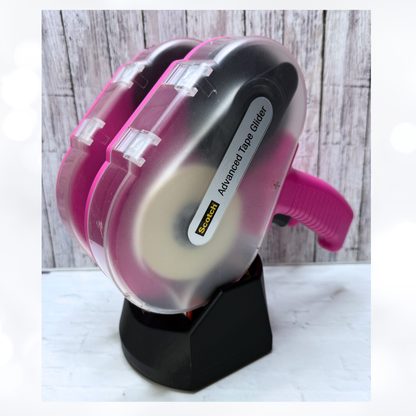 Double ATG Tape Gun Holder + Refill Stand 3D Printed BLACK