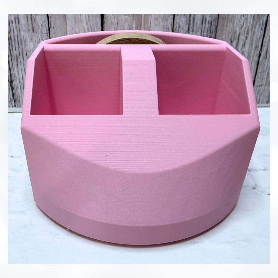 Double ATG Tape Gun Holder + Refill Stand 3D Printed PINK