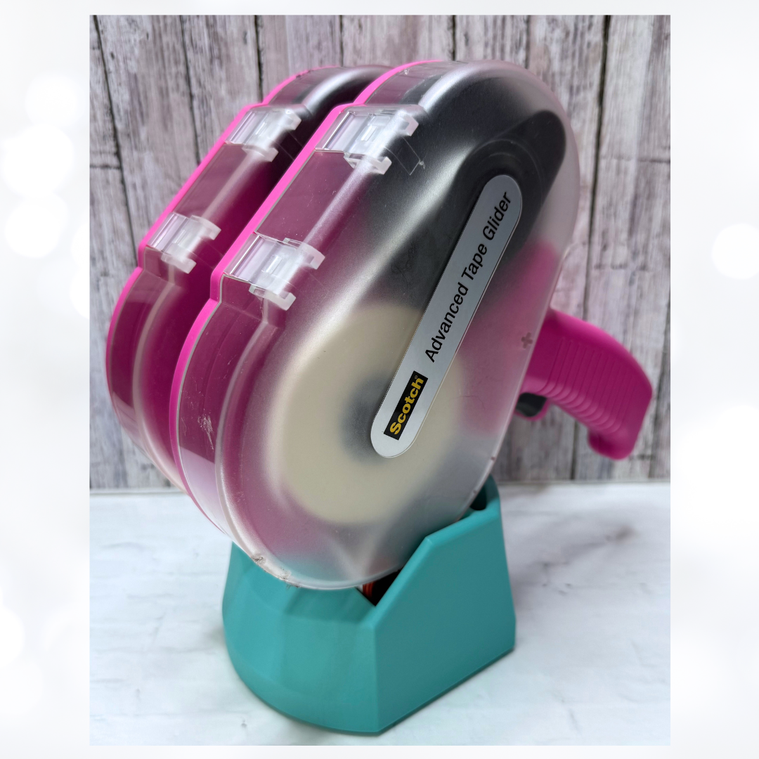 Double ATG Tape Gun Holder + Refill Stand 3D Printed TEAL