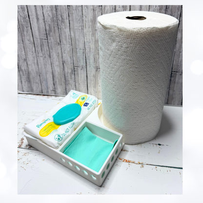 Crafty CLEAN-UP Station Organizer Holder 3D Printed WHITE