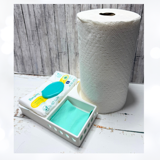 Crafty CLEAN-UP Station Organizer Holder 3D Printed WHITE