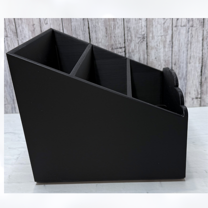 SCALLOPED CRAFTY CADDY Organizer 3D Printed BLACK