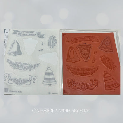 Stampin Up SEASONAL BELLS Christmas Holiday Wedding Rubber Stamps Punch