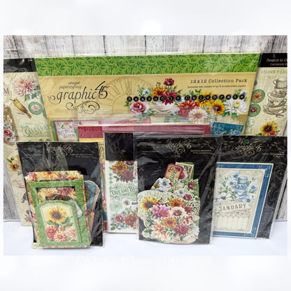 Graphic 45 SEASON TO CELEBRATE 12x12 8x8 Paper Stickers Die Cuts Kit