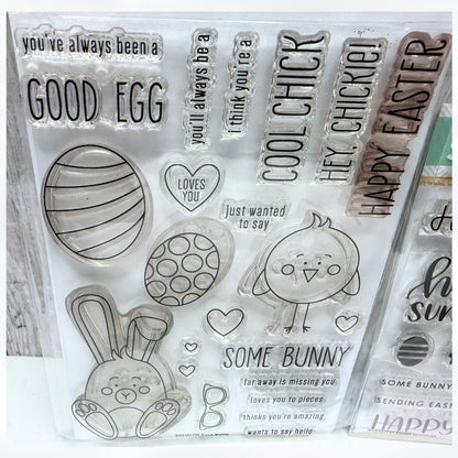 Simon Says Stamp EASTER SOME BUNNY Greetings Peeking Bunny Rubber Stamps Dies
