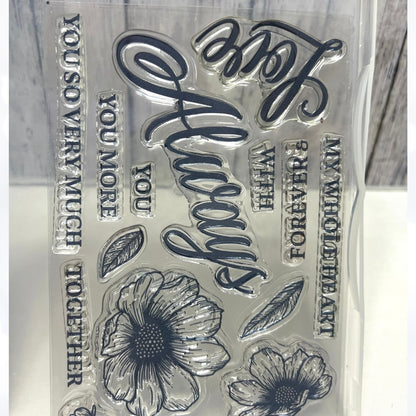 Stampin Up FOREVER & ALWAYS Anniversary Love Rubber Stamps Dies