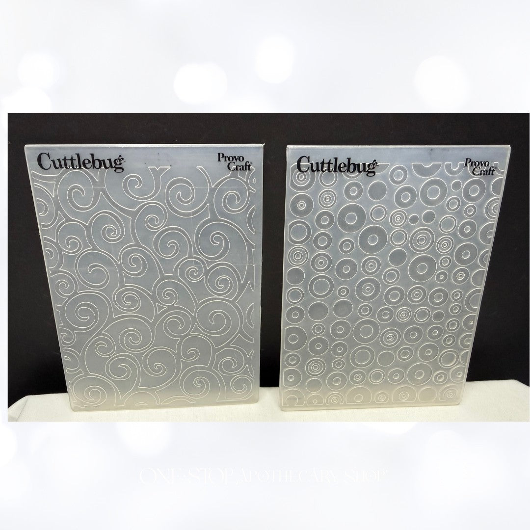 Cuttlebug WOOD DOTS Textures Embossing Folders Lot of 4